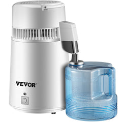 Water Distiller Purifier Pure Water Distiller Filters Water Distillation 4L Internal Stainless Steel with Collection Bottle