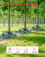 Tree Watering Rings, 4 Pcs 20 Gallons Tree Watering Bags, 6-9 Hours Slow Release, Refillable Planting Water Bags, Water Saving, Heavy Duty Watering System for Shrub Tree Root Drip Irrigation