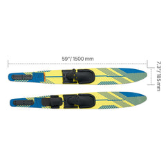 150 cm Water Skis Combo Adults Water Skis with X-7 Adjustable Bindings