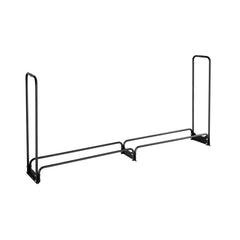 Firewood Rack with Waterproof Cover, 2.57m Outdoor Firewood Holder, 1/2 Cord Storage Metal Log Holder, 299kg Max Weight Capacity, Top Covered, Powder-Coated Wood Storage Rack for Fireplace Deck