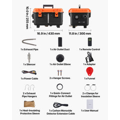 Diesel Heater, 8KW, DC 12V/24V, All in One Portable Diesel Air Heater with Remote Control and LCD Screen, Fast Heating Low Noise, 4 L Fuel Tank for Trucks, Vans, RVs, Campers, and Garages