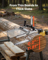 Chainsaw Mill, Portable Sawmill Fits 41-51 cm Planking Milling Bar, Lumber Cross Cutting Guide Chain Saw with Shield, 0.2-11.81 in Cutting Thickness, Timber Chainsaw Mill Kit for Woodworkers