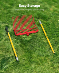 Horse Manure Fork Garden Tool 18 Tine Plastic Pitchfork Muck Rake for Hay