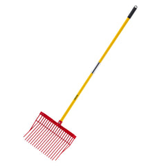Horse Manure Fork Garden Tool 18 Tine Plastic Pitchfork Muck Rake for Hay