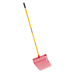 Horse Manure Fork Garden Tool 18 Tine Plastic Pitchfork Muck Rake for Hay