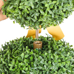 Artificial Topiary Bunny-Shape Boxwood Ball, 2 Set 914mm Faux Boxwood Plant Balls, Fake Silk Tree Look Real, Easy Assembly for Decor Front Porch Outdoor Patio Garden Balcony Backyard Indoor