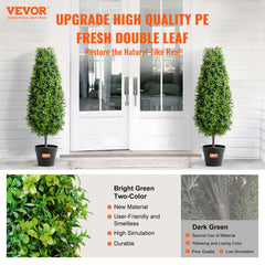 2 Pack 91.4cm Artificial Boxwood Topiary Tree Faux Plant UV Decor In/Outdoor