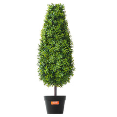 2 Pack 91.4cm Artificial Boxwood Topiary Tree Faux Plant UV Decor In/Outdoor