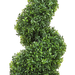 Artificial Topiaries Boxwood Trees, 10cm Tall (2 Pieces) Faux Topiary Plant Outdoor, All-year Green Feaux Plant w/ Replaceable Leaves for Decorative Indoor/Outdoor/Garden
