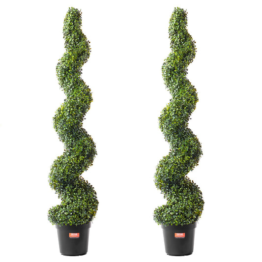 2 Pack 152.4cm Artificial Boxwood Topiary Tree Faux Plant UV Decor In/Outdoor