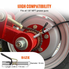 Grease Gun Coupler 2 Pack High Pressure Quick Release Oil Nozzle 10000 PSI
