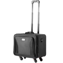 Rolling Makeup Train Case Large Storage 3 Tiers, Convenient Carry With Handle, Wheels, Strap, Professional Makeup Storage Organizer Box Make Up Carrier Waterproof Oxford, Black