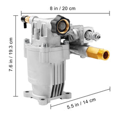 Pressure Washer Pump, 19 mm Shaft Horizontal, 3400 PSI, 2.5GPM, Replacement Power Washer Pumps Kit, Parts Washer Pump, Compatible with Honda, Simpson, RYOBI, Briggs & Stratton, Subaru, Craftsman