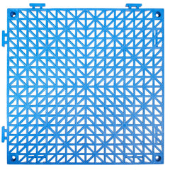 Modular Interlocking Cushion, 50 Pack 30 x 30 cm Splicing Drainage Mats, Soft PVC Interlocking Drainage Floor Tiles, Non-Slip Drainage Holes for Restroom, Bathroom, Kitchen, Pool, Wet Area, Blue
