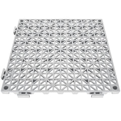 Modular Interlocking Cushion, 55 Pack 30 x 30 cm Splicing Drainage Mats, Soft PVC Interlocking Drainage Floor Tiles, Non-Slip Drainage Holes for Restroom, Bathroom, Kitchen, Pool, Wet Area, Gray