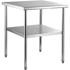 Stainless Steel Work Prep Table Commercial Food Prep Table 30x30x36in