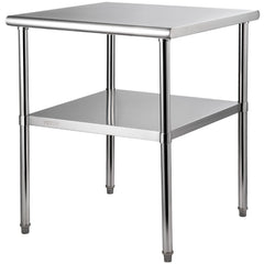 Stainless Steel Work Prep Table Commercial Food Prep Table 30x30x36in