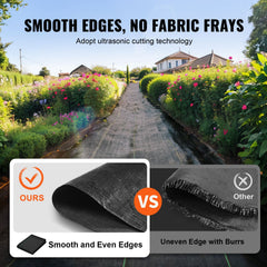Weed Barrier Landscape Fabric, 4*100FT Heavy Duty Garden Weed Fabric, Woven PP Weed Control Fabric, Driveway Fabric, Geotextile Fabric for Landscaping, Ground Cover, Weed Blocker Weed Mat, Black