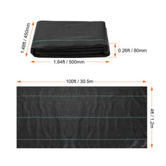 Weed Barrier Landscape Fabric, 4*100FT Heavy Duty Garden Weed Fabric, Woven PP Weed Control Fabric, Driveway Fabric, Geotextile Fabric for Landscaping, Ground Cover, Weed Blocker Weed Mat, Black