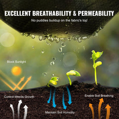 Weed Barrier Landscape Fabric, 6*300FT Heavy Duty Garden Weed Fabric, Woven PP Weed Control Fabric, Driveway Fabric, Geotextile Fabric for Landscaping, Ground Cover, Weed Blocker Weed Mat, Black