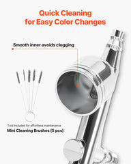 Airbrush Kit, 1/6 HP, Air Brush Kit with Air Compressor, 3 Dual-Action Professional Airbrushes with 3 Tips, Hose, Acrylic Paint, 2 Fans, Low Noise, for Cake Decorating, Model Painting, Nail Art