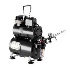 Airbrush Kit Air Brush Kit 1/6 HP Air Compressor Tank 1 Airbrush 3 Tips
