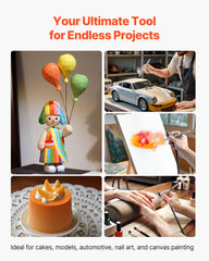 Airbrush Kit Air Brush Kit 1/6 HP Air Compressor Tank 1 Airbrush 3 Tips