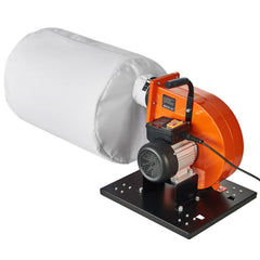 Dust Collector, 1HP 460 CFM Air Flow, Rolling Dust Collector with 80L Large Dust Collection Bag, 2.5 Micron Bag Filtration, Industrial Workshop Mobile Wood Dust Container with Handle and Wheels