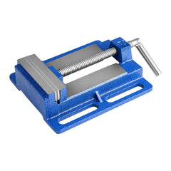 Drill Press Vise, 4 Inch Jaw Width, Portable Bench Vise, Slotted Base for Easy Installation, Durable Cast Iron Construction, Workbench Vice, for Woodworking, Metalworking, Drilling, and Cutting