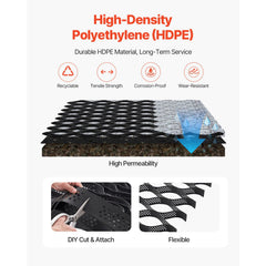 Gravel Grid, 75mm Depth, 5.2 x 2.7m, 853kg Per Sq ft Grass Ground Retainer, Permeable Geo Grids Driveway Stabilization, for Garden, Patio, Walkway, RV Parking Slopes