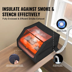Laser Engraver Enclosure, 800 x 800 x 500 mm, Flame Retardant and Fireproof Protective Cover, with Exhaust Fan and Pipe, Insulates Smoke, Noise and Eye Protection, Fits for Most Laser Engraver