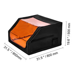 Laser Engraver Enclosure, 800 x 800 x 500 mm, Flame Retardant and Fireproof Protective Cover, with Exhaust Fan and Pipe, Insulates Smoke, Noise and Eye Protection, Fits for Most Laser Engraver