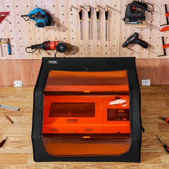 Laser Engraver Enclosure, 800 x 800 x 500 mm, Flame Retardant and Fireproof Protective Cover, with Exhaust Fan and Pipe, Insulates Smoke, Noise and Eye Protection, Fits for Most Laser Engraver
