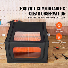 Laser Engraver Enclosure 800 x 800 x 500 mm Fireproof Protective Cover