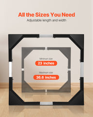 Fridge Stand Mobile Base, 1200 lbs Load Capacity, Washing Machine Stand with 8 Locking Twin Wheels and 4 Brakes, 23-36.6 Inches Adjustable Furniture Dolly for Washer, Refrigerator and Dryer