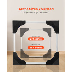 Fridge Stand Mobile Base, 1100 lbs Load Capacity, Washing Machine Stand with 8 Locking Twin Wheels and 4 Brakes, 27.5 -35.4 Inches Adjustable Furniture Dolly for Washer, Refrigerator and Dryer