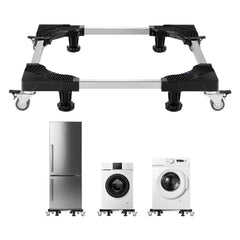Fridge Stand Mobile Base, 1100 lbs Load Capacity, Washing Machine Stand with 8 Locking Twin Wheels and 4 Brakes, 27.5 -35.4 Inches Adjustable Furniture Dolly for Washer, Refrigerator and Dryer