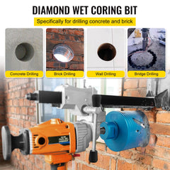 Dry Core Drill Bit, 88.9 mm Diameter 11 Threaded, 241.3mm Depth Diamond Coring Bore Tool with a Pilot Bit & Blade, Masonry Hole Saw Bits for Hard Concrete Brick