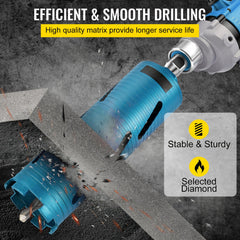 Dry Core Drill Bit, 88.9 mm Diameter 11 Threaded, 241.3mm Depth Diamond Coring Bore Tool with a Pilot Bit & Blade, Masonry Hole Saw Bits for Hard Concrete Brick
