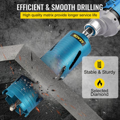 Dry Core Drill Bit, 88.9 mm Diameter 11 Threaded, 241.3mm Depth Diamond Coring Bore Tool with a Pilot Bit & Blade, Masonry Hole Saw Bits for Hard Concrete Brick