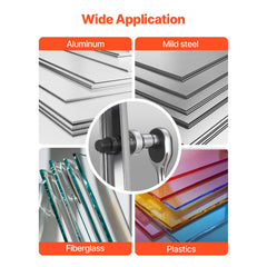 Knockout Punch Set, 12.7 to 50.8mm SLUG-Buster Ratchet Knockout Set, Ratchet Wrench Knockouts Punch Sets for Aluminum, Mild steel, Fiberglass, Plastics, 6 Die Sizes, 40Cr Steel Ko Tool Kit