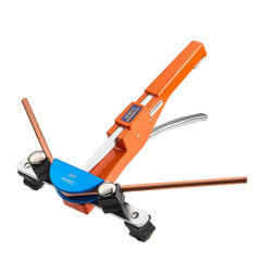 Tubing Bender Kit, 6 mm to 22 mm, Compact Ratcheting Tube Pipe Bender, Forward/Reverse Hand Bending Tool, with 7 Color Aluminium Alloy Dies, for Copper HVAC Air Conditioning Refrigeration Repair