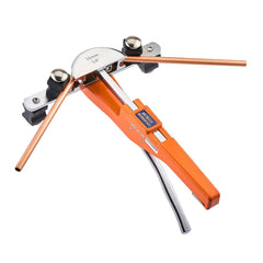Tubing Bender Kit, 6 mm to 22 mm, Compact Ratcheting Tube Pipe Bender, Forward/Reverse Hand Bending Tool, with 7 Aluminium Alloy Dies, for Copper HVAC Air Conditioning Refrigeration Auto Repair