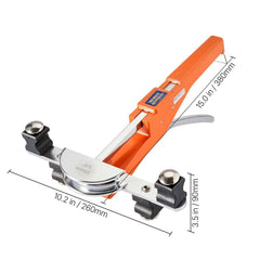 Tubing Bender Kit, 6 mm to 22 mm, Compact Ratcheting Tube Pipe Bender, Ratchet Hand Bending Tool, with 7 Aluminium Alloy Dies, HVAC Tools, for Copper Aluminum HVAC Refrigeration Maintenance