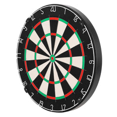Dart Board, High-Grade Self-Healing Sisal Fiber Dartboard with Staple-Free Bullseye, Blade Wire & Rotating Number Ring, 450mm Professional Dartboard for Home Party Game Room (Darts Not Included)