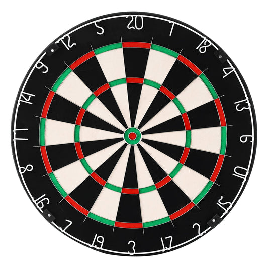 Dart Board, High-Grade Self-Healing Sisal Fiber Dartboard with Staple-Free Bullseye, Blade Wire & Rotating Number Ring, 450mm Professional Dartboard for Home Party Game Room (Darts Not Included)