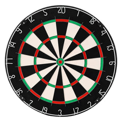 Dart Board, High-Grade Self-Healing Sisal Fiber Dartboard with Staple-Free Bullseye, Blade Wire & Rotating Number Ring, 450mm Professional Dartboard for Home Party Game Room (Darts Not Included)