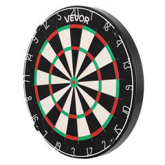 Dart Board, High-Grade Self-Healing Sisal Fiber Dartboard with Staple-Free Bullseye, Blade Wire & Rotating Number Ring, 450mm Professional Dartboard for Home Party Game Room (Darts Not Included)