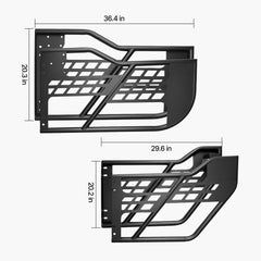 Jeep Tube Doors, 4-Door, Hunting Style Jeep Tubular Door with Heavy-Duty Hinges & OE Latch, Jeep Doors with Rubber Pads, Fit for 2018-2024 Jeep Wrangler JL & 2020-2024 Jeep Gladiator JT
