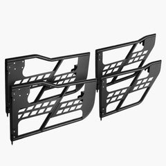 Jeep Tube Doors, 4-Door, Hunting Style Jeep Tubular Door with Heavy-Duty Hinges & OE Latch, Jeep Doors with Rubber Pads, Fit for 2018-2024 Jeep Wrangler JL & 2020-2024 Jeep Gladiator JT